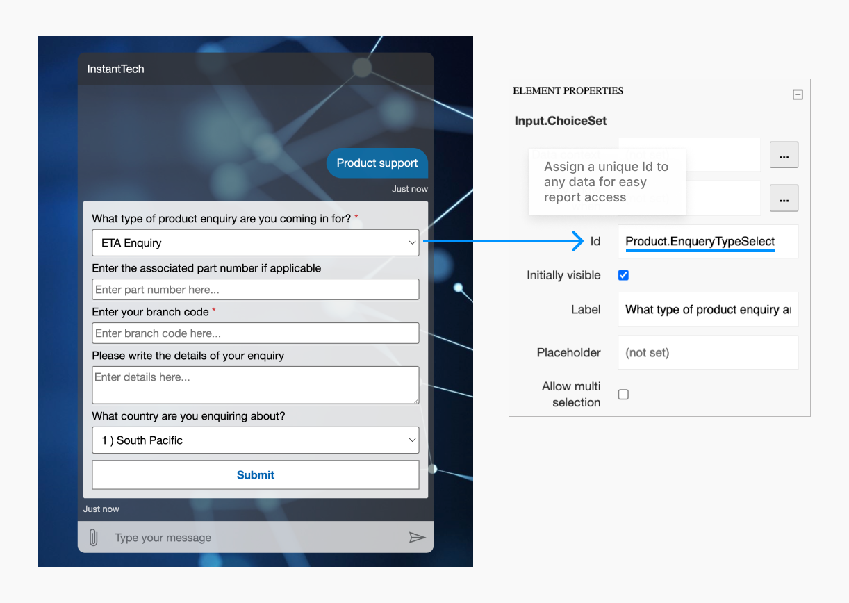 Help desk data collection form